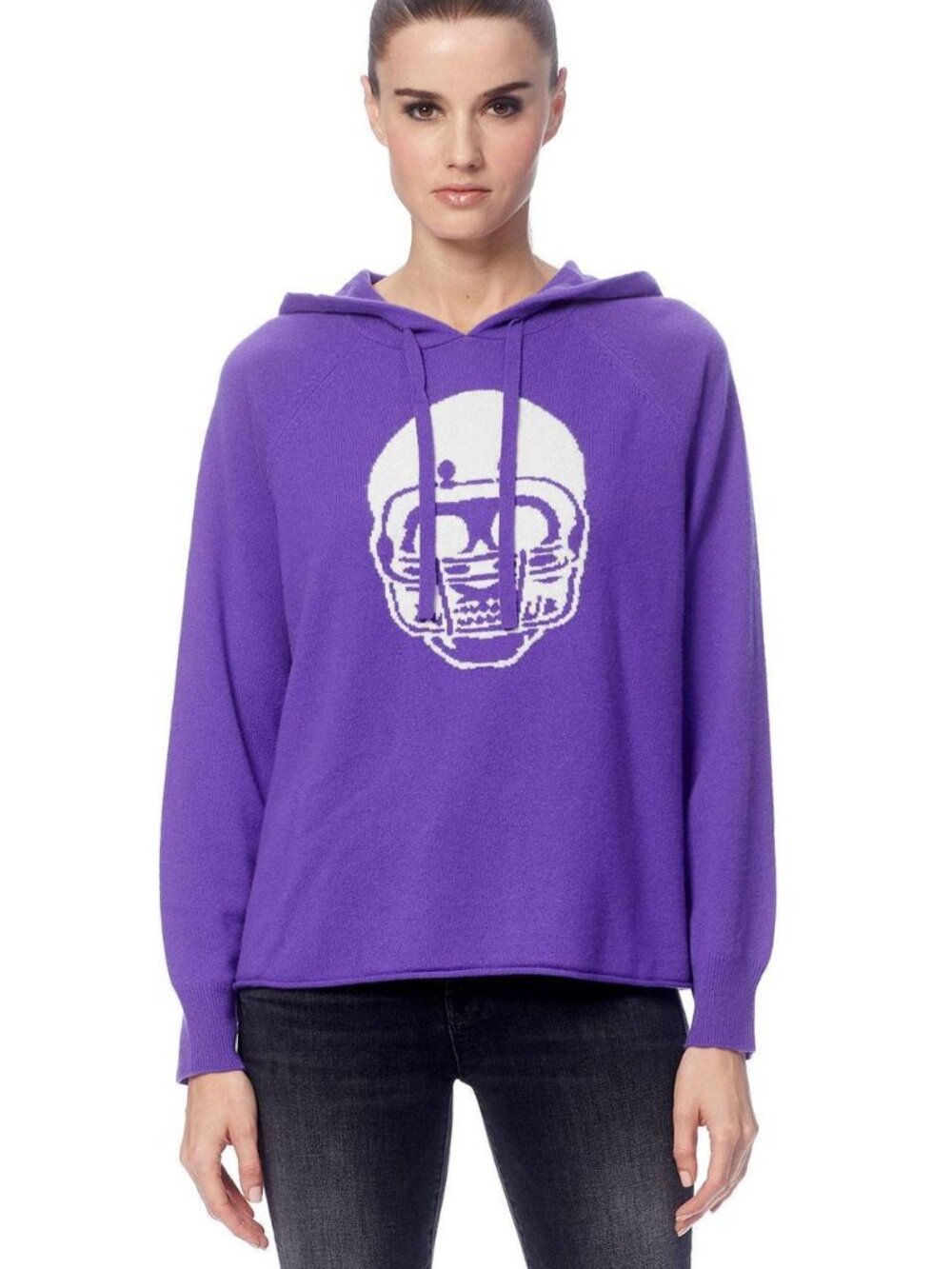NWT Skull Cashmere Collegiate Skull Hoodie in Purple Chalk Hooded Sweater XS